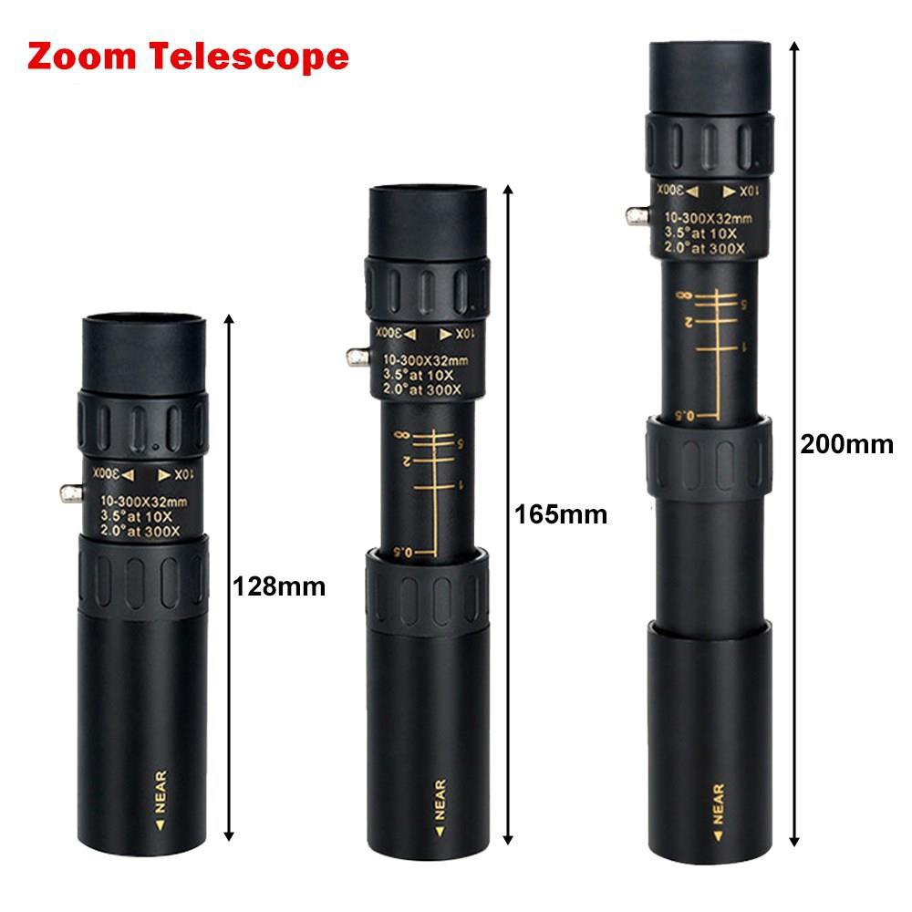 4K 10-300X40mm Super Monocular Telescope Fogproof Telephoto Zoom Monocular Telescope Portable Military Zoom Dual Focus BAK4 4K HD Lens Night Vesion phone monocular Telescope For Travel