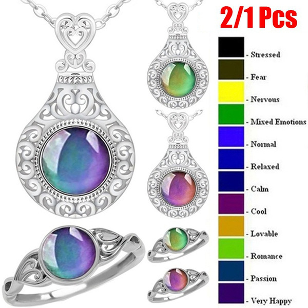 Amazon.com: FUN JEWELS Gold Plated Color Changing Oval Mood Stone Pendant  Mood Necklace, Facet Cut Crystal, 18” Chain, Gifts for Women Girls :  Clothing, Shoes & Jewelry