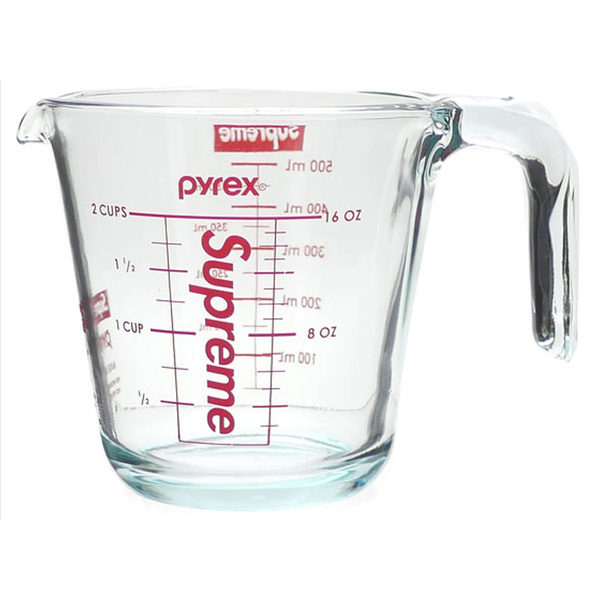 Large PYREX 8 Cup Measuring Cup 2000 ML / 64 OZ Red Reverse Read Clear Glass