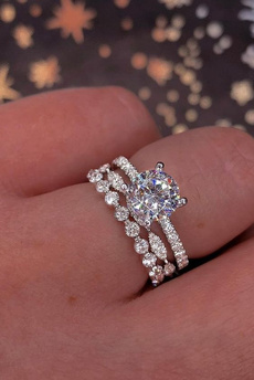Sterling, DIAMOND, ladysring, Engagement Ring