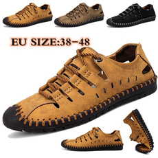 casual shoes, Summer, Plus Size, leather shoes