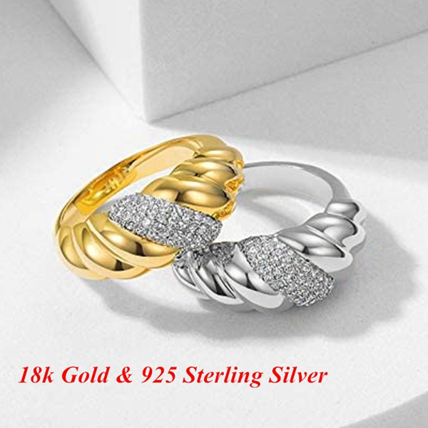 Twisted Statement Ring, 925 Sterling Silver Ring