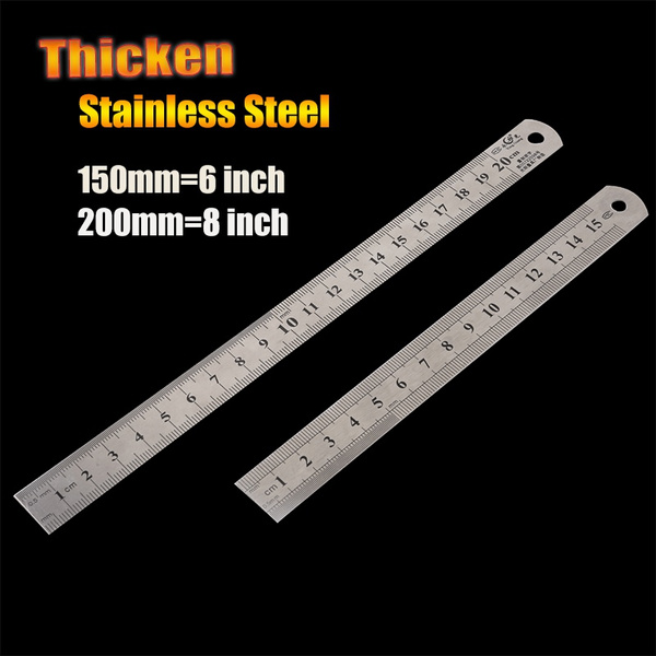 Stainless Steel Metal Straight Ruler Precision Double Sided Measuring Tool