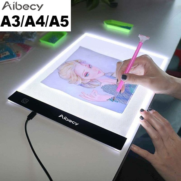 Diamond Art Light Copy Board Light Box with 5D Painting Tools - A4