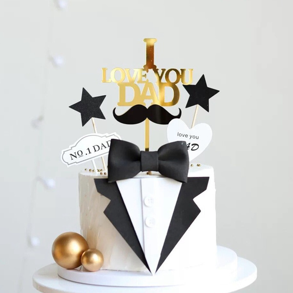 A gentleman's cake with a customised gold topper | Birthday cake for  husband, Cake for husband, Fathers day cake