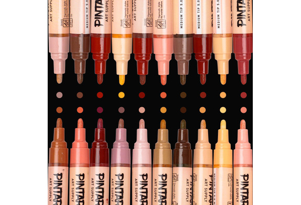 PINTAR Skin Tone Markers Medium Tip - Skin Tone Watercolor Paint Pens –  Pintar Art Supply
