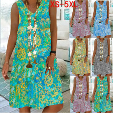 Sleeveless dress, Plus Size, casual dress, Summer