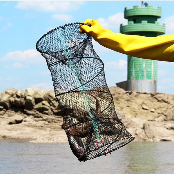 Portable Fishing Net Fish and Shrimp Cage Cast Net Trap Net Automatic  Foldable Fishing Net Fishing Tackle