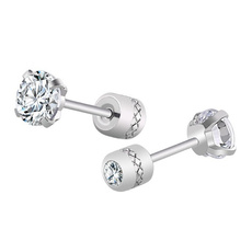 Steel, DIAMOND, Jewelry, Earring