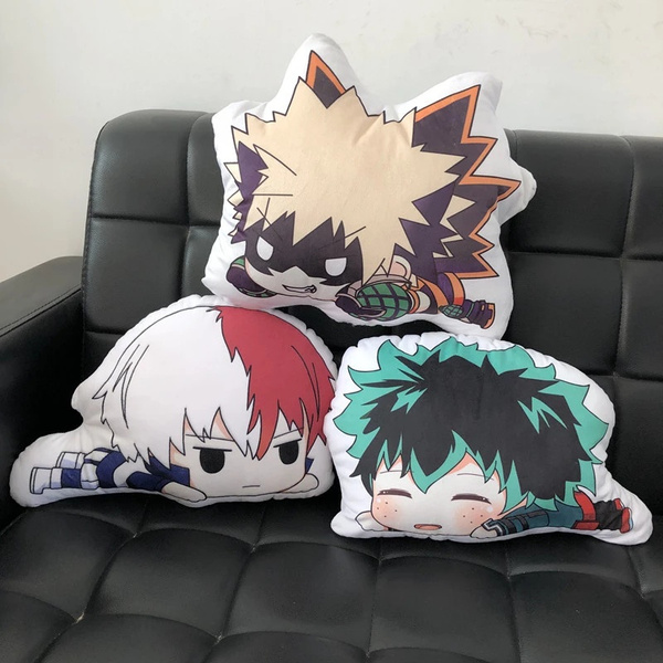 35cm Anime Bakugou Katsuki Todoroki Shoto Midoriya Izuku Bolster Plush ...