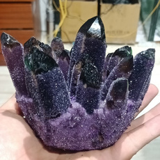 purplecrystal, quartz, healingcrystal, clusterspecimen