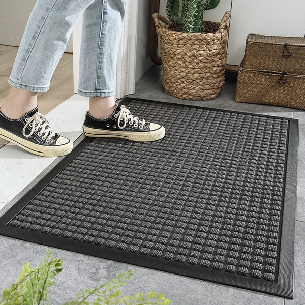 Durable Front Door Mat, Waterproof, Heavy Duty Doormat for Indoor Outdoor,  Easy Clean Rug Mats