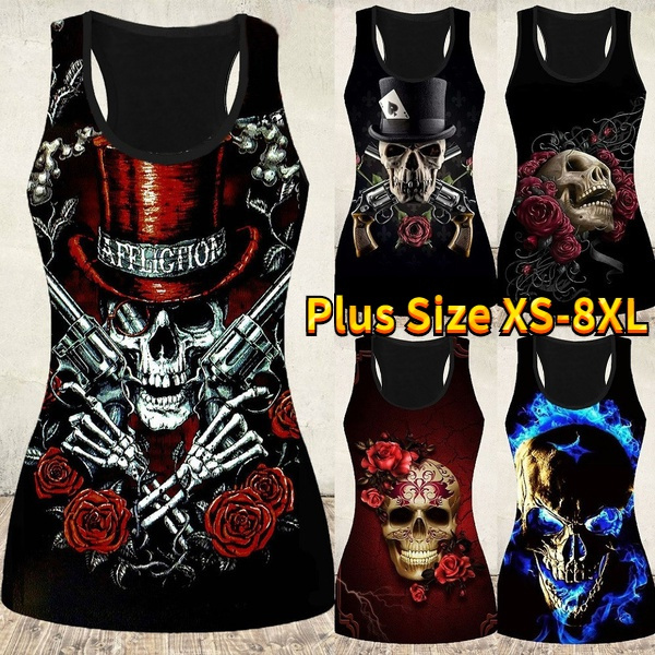 skull vest top womens