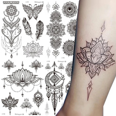 tattoo, Flowers, art, blacktattoo
