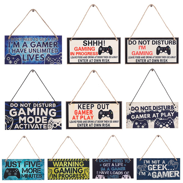 Funny Gifts Boyfriend Husband Game Ornaments Door Wall Decor Do Not Disturb Gaming Room Sign Wood Plaque Hanging Pendant I M Gamer Wish