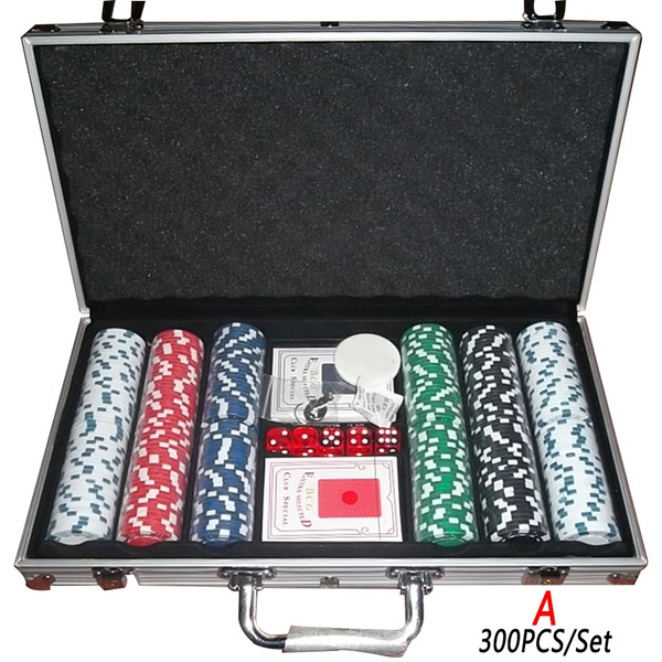 Poker Chip Set 300PCS /1PC Professional Poker Set Casino Chips with