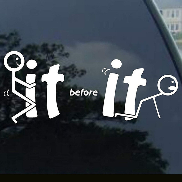 FCK it Before It Fcks You Funny Car Decal Window Bumper Sticker-Die Cut Decal  Bumper Sticker for Windows Cars Trucks Laptops Etc.