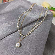 multilayerchainnecklace, pearlnecklaceandearringset, Jewelry, Gifts