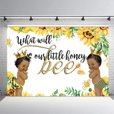 Shower, sunflowerbirthdaypartydecoration, honeybeebabyshowerdecoration, beegenderrevealbackdrop