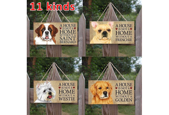 Wooden Dog Tag Plaque Wood Friendship Pendant Hanging Sign for Dog House  Wall Decor Home Decoration,Dog Tags Rectangular Wooden Pet Tag Dog  Accessories to Cute Animal Friends 