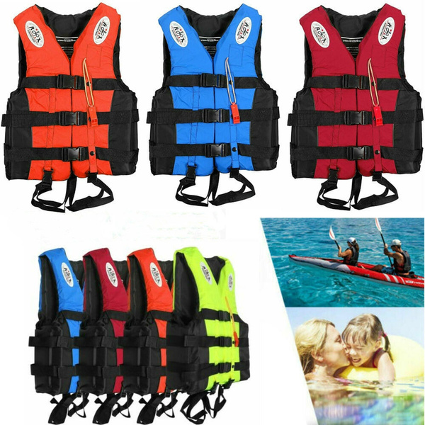 Adjustable Adults/Kid Life Vest Watersport Kayak Ski Buoyancy Aid ...