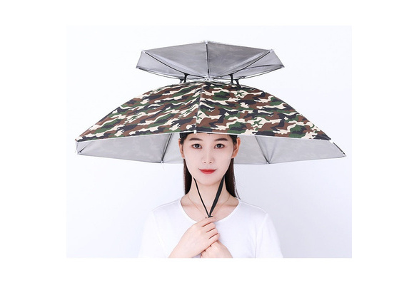 Double Layer Umbrella Hat Lightweight Foldable Fishing Umbrella