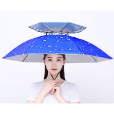Outdoor, Umbrella, doublelayerumbrellahat, fishingumbrella