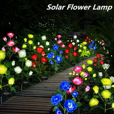 solarflowerlight, Outdoor, solarroselight, solarlandscapelight