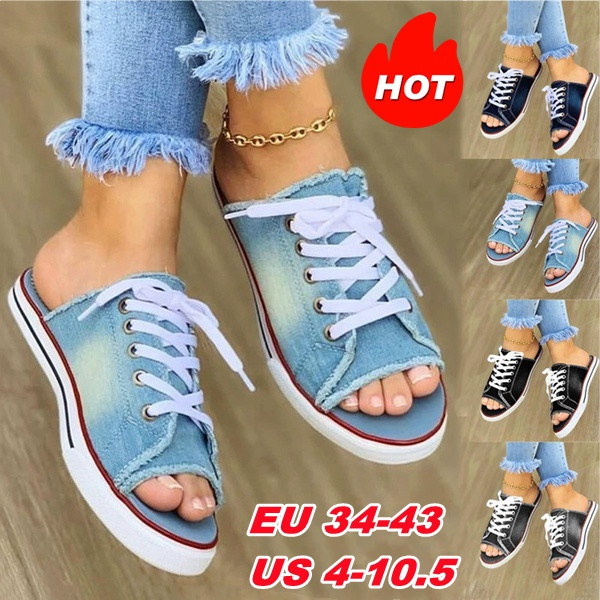 New Summer Autumn Women Canvas Shoes Flat Sneakers Denim Loafers