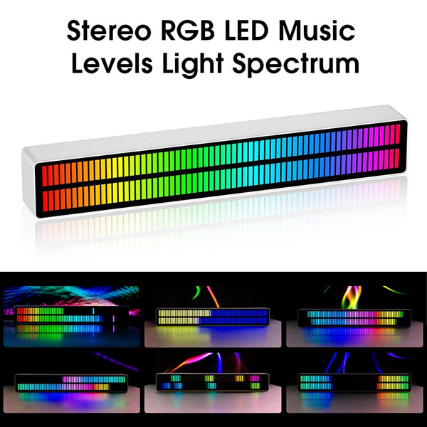 Stereo RGB Sound Controlled Music Levels Light Music Spectrum Visualizer Audio Display Analyzer
