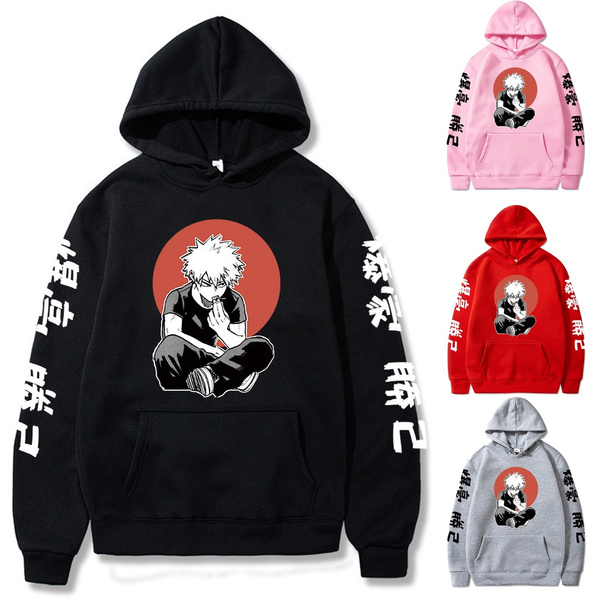 Bakugou Hoodie Anime My Hero Academia Printed Hoodie Long Sleeve Hoodies