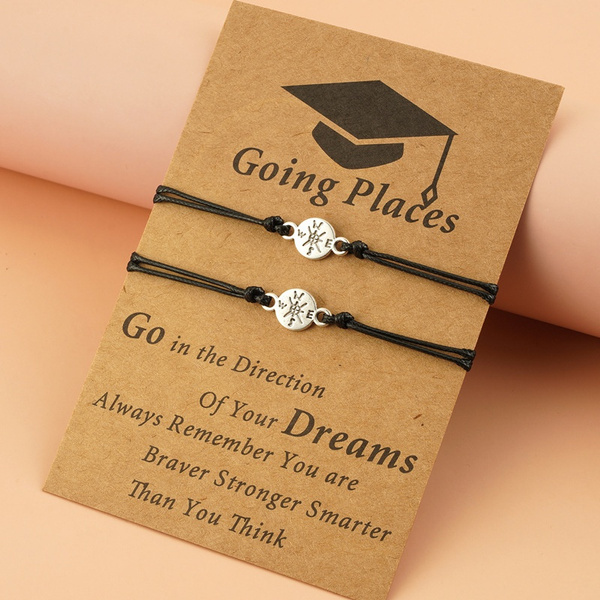 Compass Bracelet for her POLG Graduation Gifts 2021 Seniors College High School Graduate Gifts for Best Friend Daughter 