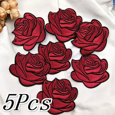 Polyester, Flowers, Fashion, roseclothpatch