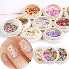 woodpulpflake, nail decoration, nail stickers, Flowers