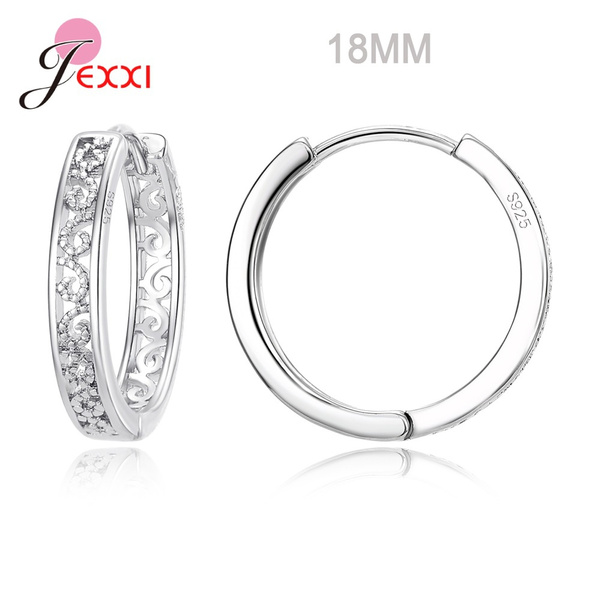 New Fashion Earrings for Women Girls Real Pure 925 Sterling Silver