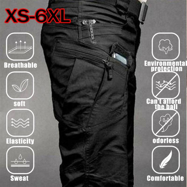 2021 New Men's Army Camouflage Pants Waterproof Quick Dry Tactical Pants  Combat Trousers Outside Hiking Sports Pants Multi-pocket Cargo Pants Work  Pants Athletic Pants Plus Size