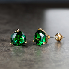 Joyería de pavo reales, Regalos, Stud Earring, emeraldearring
