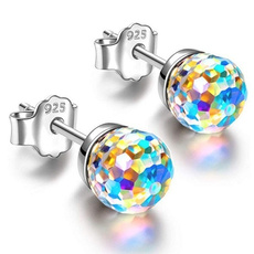 Sterling, rainbow, Silver Earrings, Jewelry