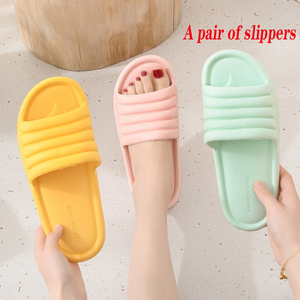 Designer House Slippers Miumius Flats Shoes Type Slippers For Womens Summer  Outwear Shop Wrinkled Leather Thick Sole Increase Slip Wear Resistant Beach  Slippers From Vibesneakers, $26.58 | DHgate.Com