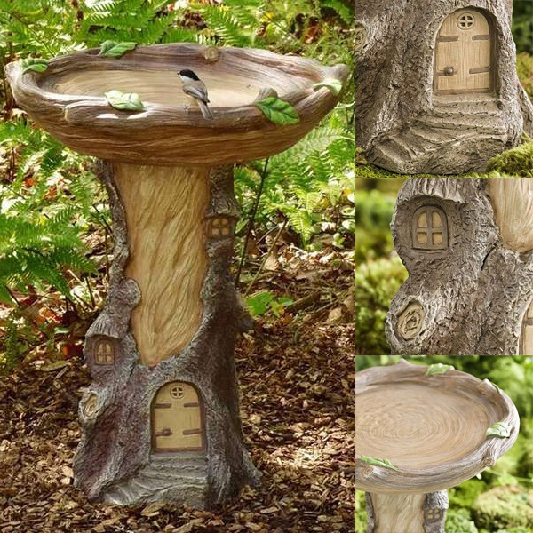 Resin Garden Bird Bath Ornaments Decoration Feeder Bathing Basin Wish - Bird Bath Garden Ornaments Resin Garden Bird Bath Ornaments Decoration Feeder Bathing Basin Wish - Bird Bath Garden Ornaments