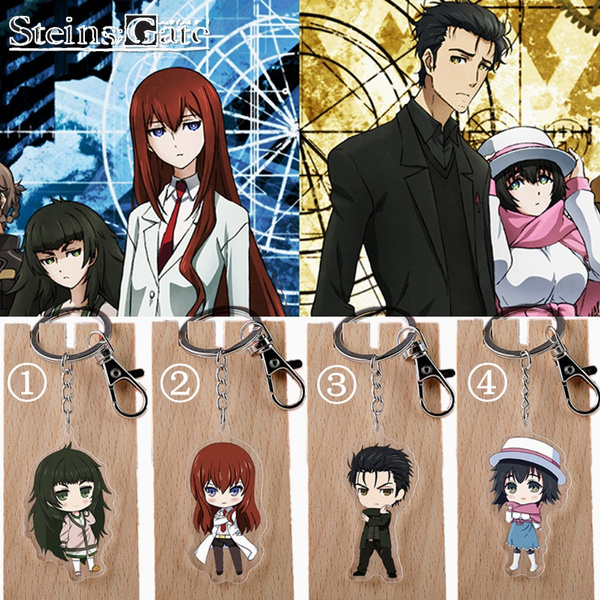 Steins Gate Anime Characters Awesome Aesthetic Silhouette Kurisu Makise and  Rintarou Okabe with His and Her Japanese Name Kanji - Steins Gate - Magnet