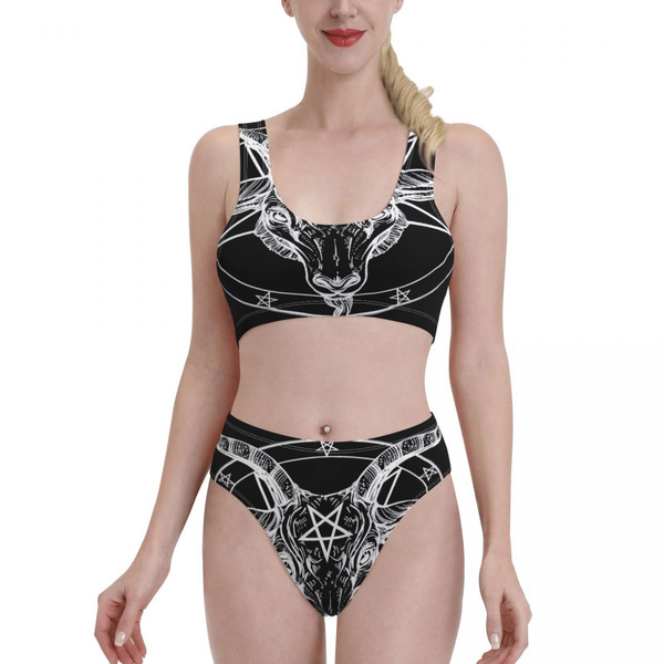 Cult Genuine Darkside Occult Nu Goth Satanic Gothic 1 Swimsuit