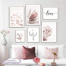 pink, Decor, Flowers, art