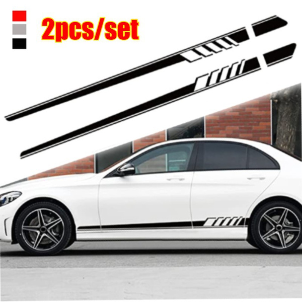 Car Side Stickers Auto Body Racing Sports Decals Striped Vinyl
