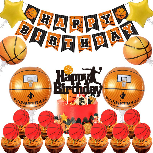 1 SET Basketball Theme Party Supplies Balloon Banner Birthday Party