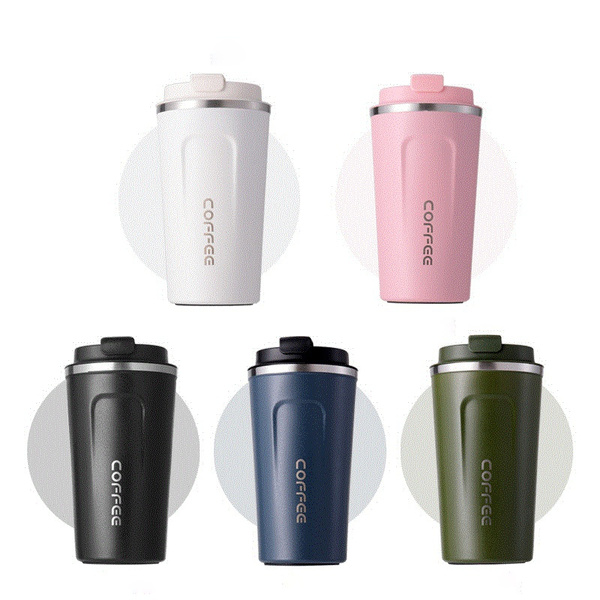 Stainless Steel Insulated Travel Coffee Mug With Lid,, Reusable