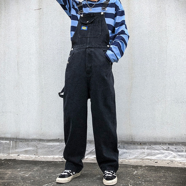 Men Denim Bib and Brace Overalls 