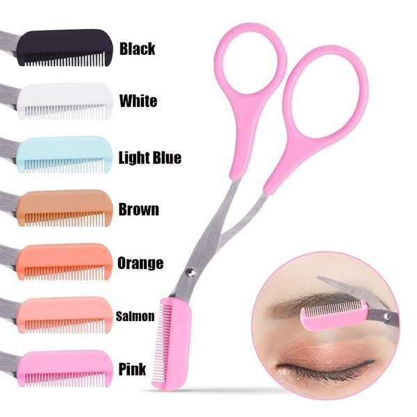 Brow Trimming Scissor with Removable Comb