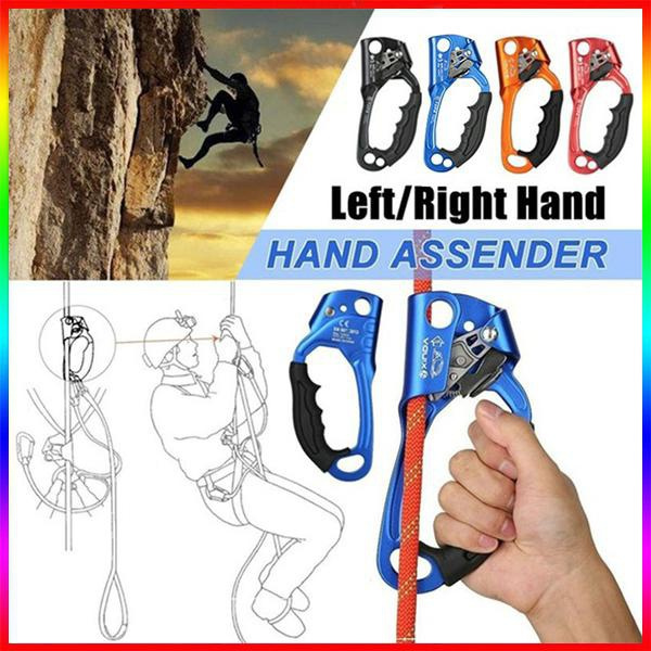 New Outdoor Mountaineering Rock Climbing Rope Clamp Hand Ascender Rappelling  Gear