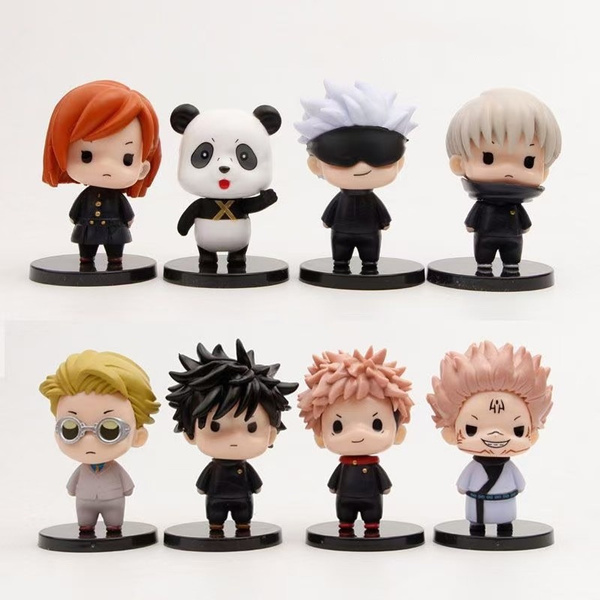 8pcs/set Anime Jujutsu Kaisen Toys Gojo Satoru Yuji Itadori Kugisaki ...